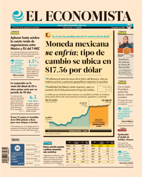 Cover of El Economista (Mexico)
