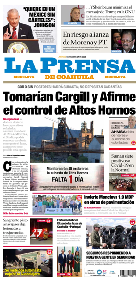 Cover of La Prensa de Coahuila
