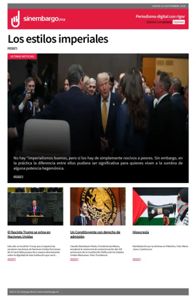 Cover of Sin Embargo Opinion