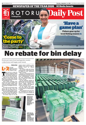 Cover of Rotorua Daily Post