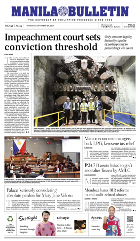 Cover of Manila Bulletin