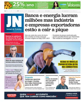 Cover of Jornal de Noticias