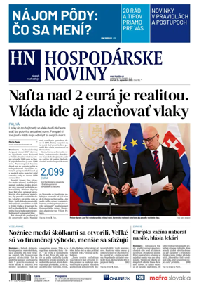 Cover of Hospodarske noviny
