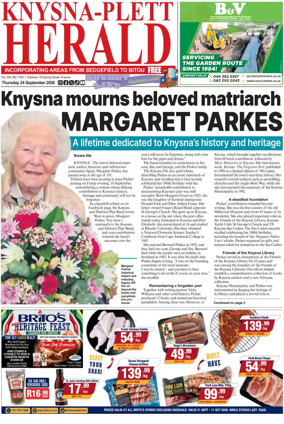 Cover of Knysna-Plett Herald