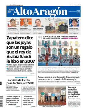 Cover of Diario del Alto Aragon