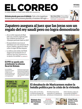 Cover of El Correo (Gipuzkoa)
