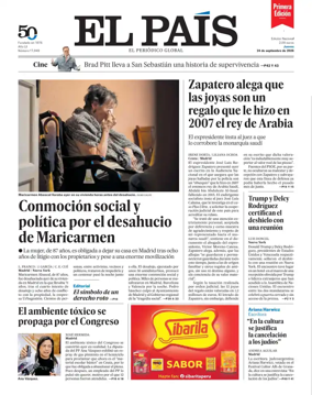 Cover of EL PAIS primera edicion