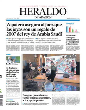 Cover of Heraldo de Aragon