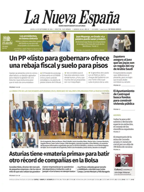 Cover of La Nueva Espana (Occidente)