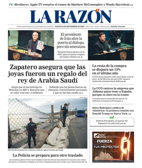 Cover of La Razon (Cataluna)