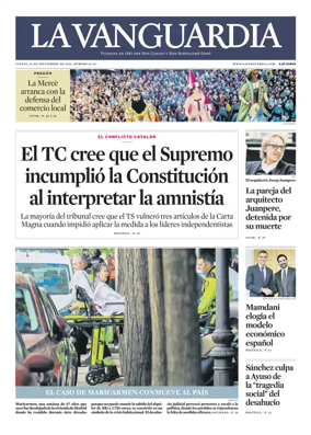 Cover of La Vanguardia