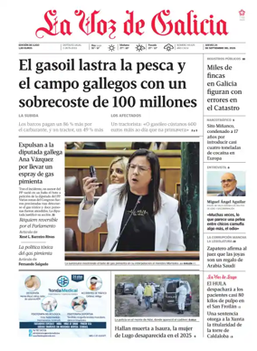 Cover of La Voz de Galicia (Lugo)