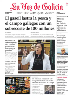 Cover of La Voz de Galicia (Ourense)