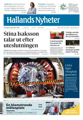 Cover of Hallands Nyheter