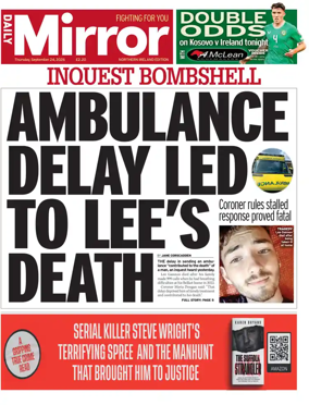 Cover of Daily Mirror (Northern Ireland)