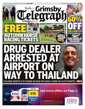 Cover of Grimsby Telegraph