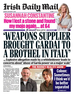 Cover of Irish Daily Mail