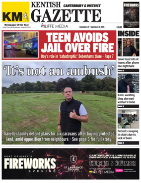 Cover of Kentish Gazette Canterbury & District
