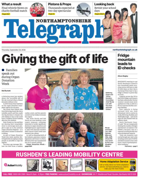 Cover of Northants Evening Telegraph