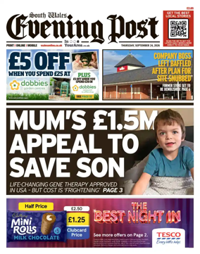 Cover of South Wales Evening Post