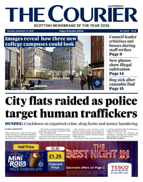 Cover of The Courier & Advertiser (Angus and Dundee)