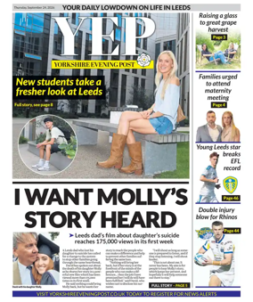 Cover of Yorkshire Evening Post