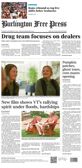 Cover of Burlington Free Press