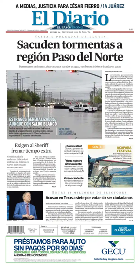 Cover of El Diario de El Paso