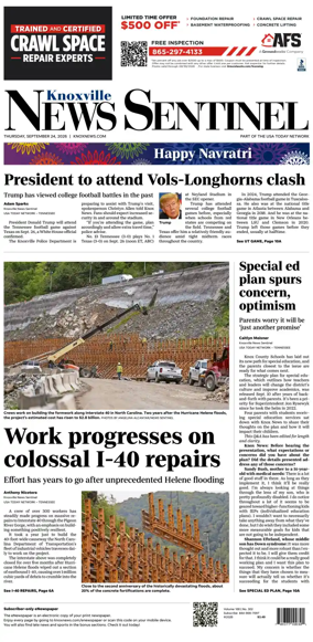Cover of Knoxville News Sentinel