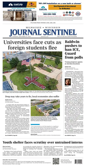 Cover of Milwaukee Journal Sentinel
