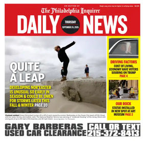 Cover of Philadelphia Daily News
