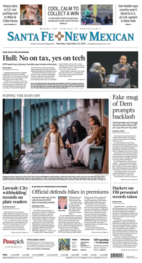 Cover of Santa Fe New Mexican