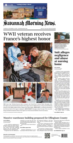 Cover of Savannah Morning News