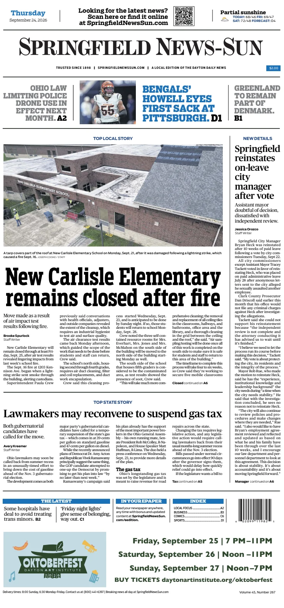 Cover of Springfield News-Sun