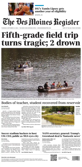Cover of The Des Moines Register