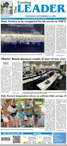 Cover of The Evening Leader
