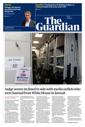 Cover of The Guardian (USA)