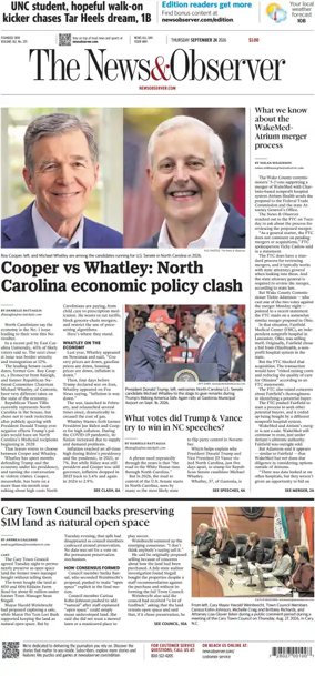 Cover of The News & Observer