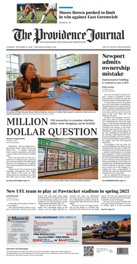 Cover of The Providence Journal