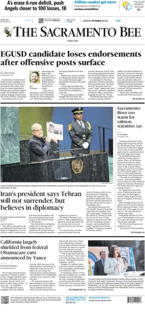 Cover of The Sacramento Bee