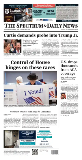 Cover of The Spectrum & Daily News