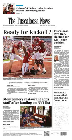 Cover of The Tuscaloosa News