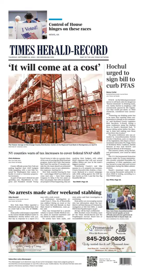 Cover of Times Herald-Record
