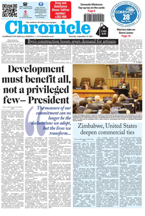 Cover of Chronicle (Zimbabwe)
