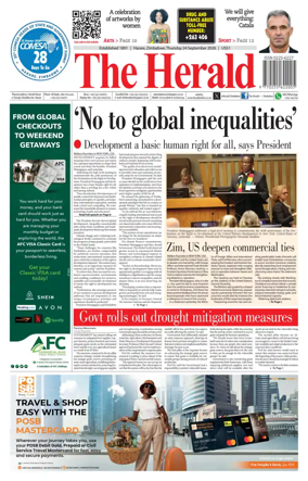 Cover of The Herald (Zimbabwe)