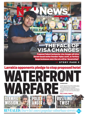 Cover of NT News