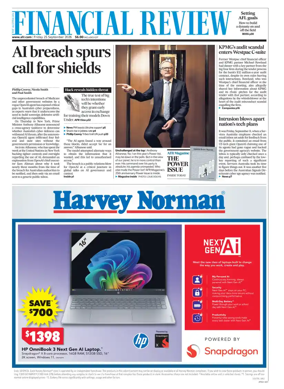 Cover of The Australian Financial Review