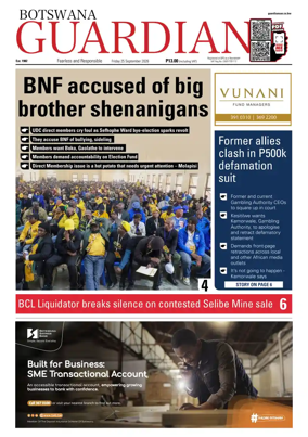 Cover of Botswana Guardian