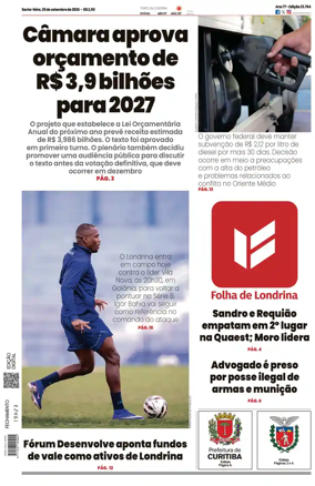 Cover of Folha de Londrina