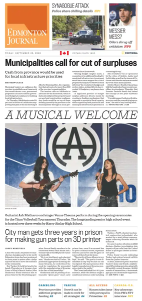 Cover of Edmonton Journal